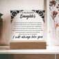 To My Beautiful Daughter Square Acrylic Plaque