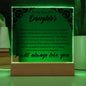 To My Beautiful Daughter Square Acrylic Plaque