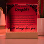 To My Beautiful Daughter Square Acrylic Plaque