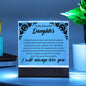To My Beautiful Daughter Square Acrylic Plaque